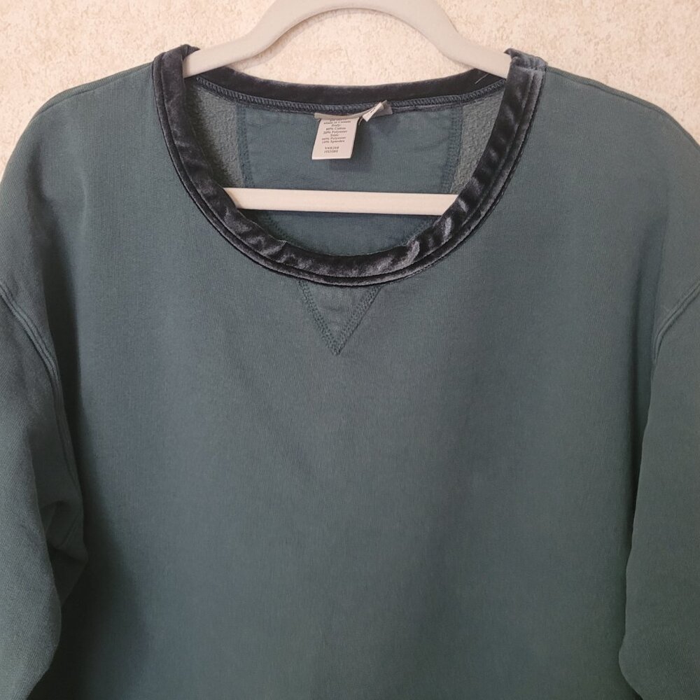 Teal Blue Womens Sweatshirt Coldwater Creek Size M